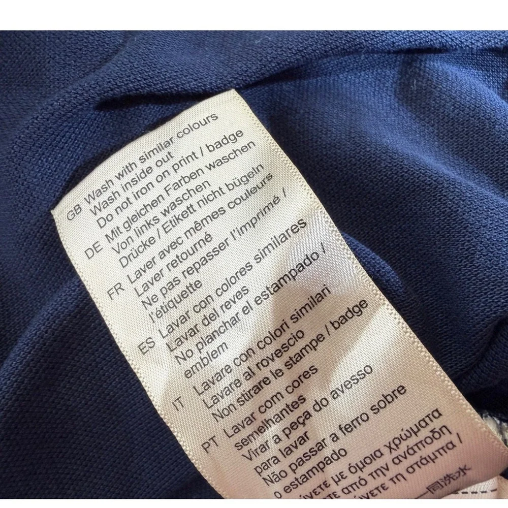Scotch & Soda Polo Shirt Small Navy Organic Cotton Micro Print Preppy Minimalist